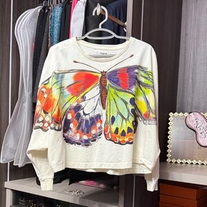 Desigual Kids Long Sleeve Tee with Colorful Butterfly